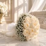 The Crystal-Core White Rose Bouquet